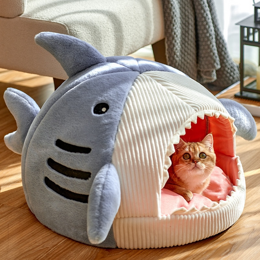 Comfy Shark Pet Bed - Cats/Small Dogs